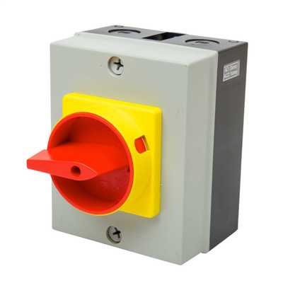 20 Amp 4 Pole Rotary Isolator Switch Surface Mounted Lockable IP65