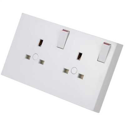 F4P 13A 1 Gang Single to 2 Gang Double Converter Socket (TSSC) | CEF