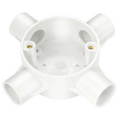 Centaur 20mm PVC Conduit 4 Way Box White (Sold in 1's) (20 CRB 6W) | CEF