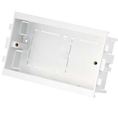 Centaur 2 Gang 32mm Outlet Box For Trunking White Sold In 1 S