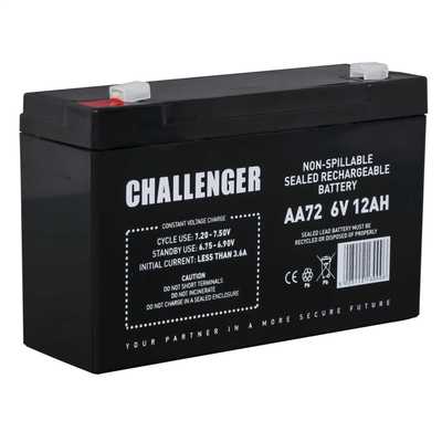 Challenger 12.0Ah 6V Sealed Lead Acid Battery (AA72) | CEF