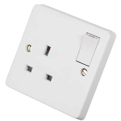 **PACK OF TEN** CRABTREE 4304/D WHITE 1GANG 13A SWITCHED SOCKET DP