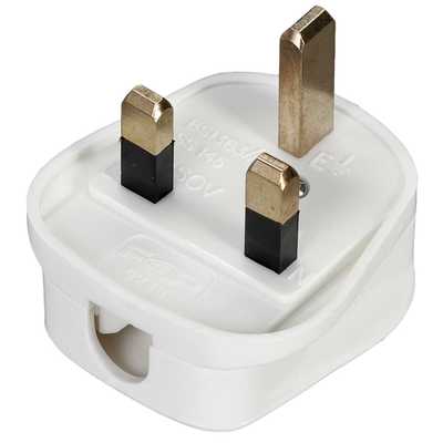 F4p 13 Amp 3 Pin Plug Top White (13pts) 