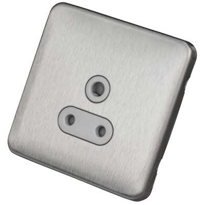 Schneider Electric Lisse Screwless Steckdose - Edelstahl Mit Weißem Einsatz, 5A, 10 Stück, Schraubenlos