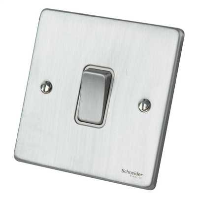 Brushed Chrome Raised Plate Cef Brushed Chrome Light Switches