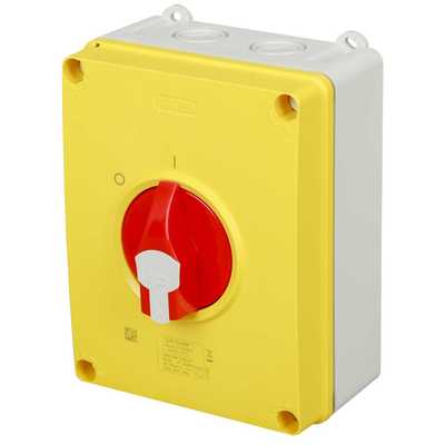 Gewiss 63A 4 Pole Emergency Rotary Isolator Switch IP66 / 67 / 69 ...