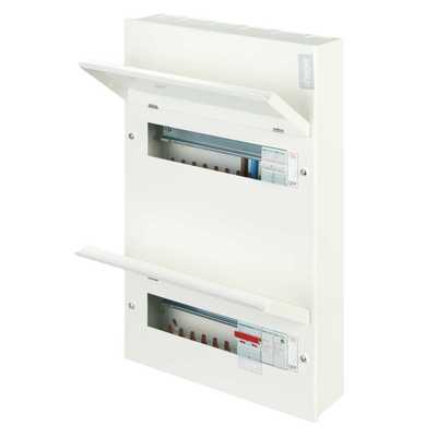 Hager 8 + 10 Dual Row 100A Isolator Incomer Metal Clad Consumer Unit ...