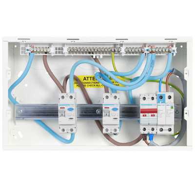 Hager 10 Way Dual Rcd Configurable High Integrity Metal Clad Consumer 