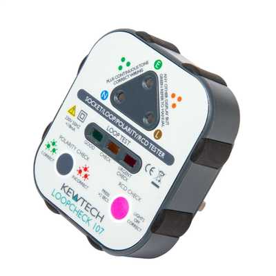 Kewtech LOOPCHECK107 Mains Socket Tester with Loop Check