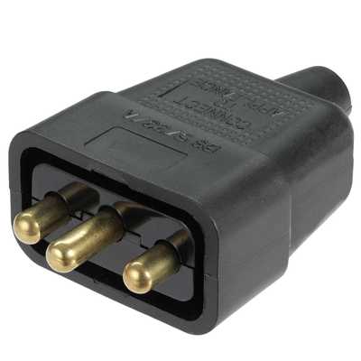 Shop Dencon Rubber Connector Plug (Multi Colour) (3 Pin, 10A, Black) - Dick Smith