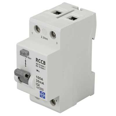 Lewden 100A 2 Pole 30mA Type A RCD (100/30/2A) | CEF