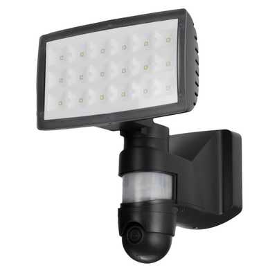 Lutec Peri 25W LED Wi-Fi Security Flood Light With Camera And Audio ...