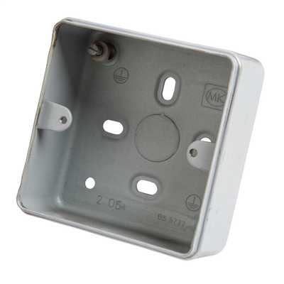 MK Metalclad Plus 1 Gang 40mm Steel Box without Knockouts (K829ALM) | CEF