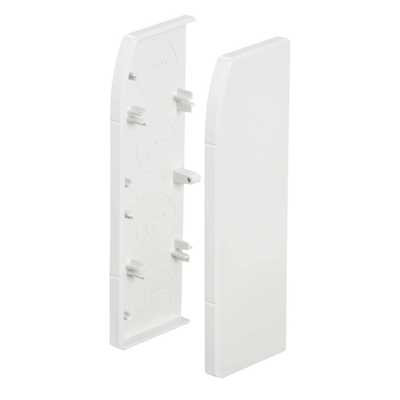 MK Prestige 3D Skirting End Cap White (Pack of 2) (VP193WHI) | CEF