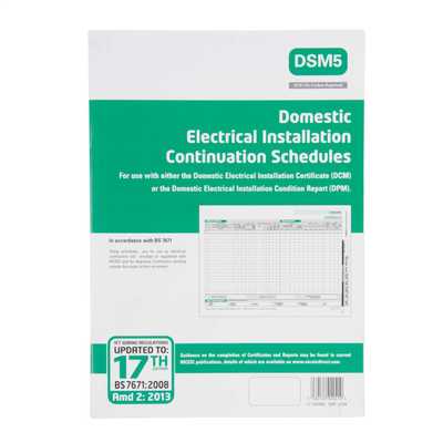 NICEIC Continuation Schedules for Electrical Installation Certificates ...