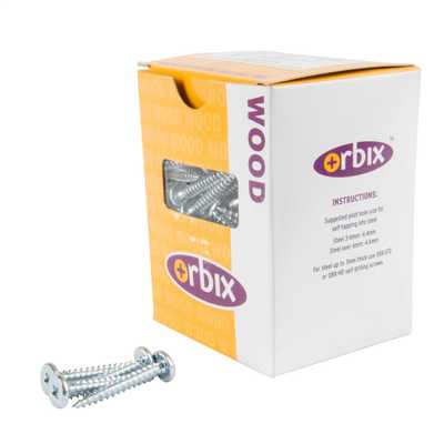 Orbix 4.8 x 35 Self Tapping Combi Woodscrews BZP (Pack of 200) (OBX-TFX ...