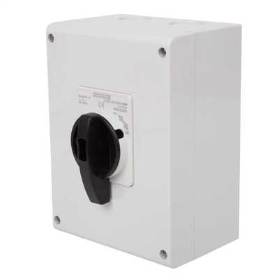 Scame 30A 3 Pole DC Surface Mounting Isolator IP65 (590.DCGE0830) | CEF