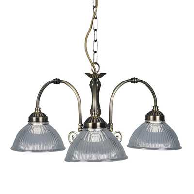 Searchlight American Diner 3 Light Ing Antique Br Searchlight American Diner 3 Light Ing Antique Br