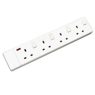 LGA Selectric 13A 4 Square Gang Trailing Socket(9494) | CEF