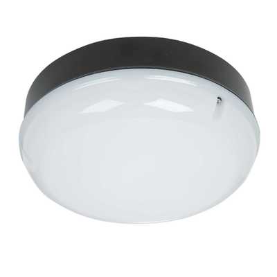 4 x 16w Low Energy Bulkhead IP65 Vandal Resistant with bulb Black