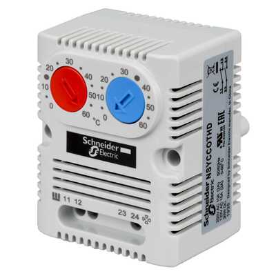 Electromechanical Relays Nsyccotho Thermostat Din Rail 10 A At 250 Vac 0 Ac To 60 Ac Normally Open Climasys Cc Series Schneider Electric Industrial Electrical