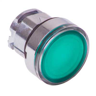 Schneider Telemecanique Unmarked Round Ø22mm Pushbutton Head Green for ...