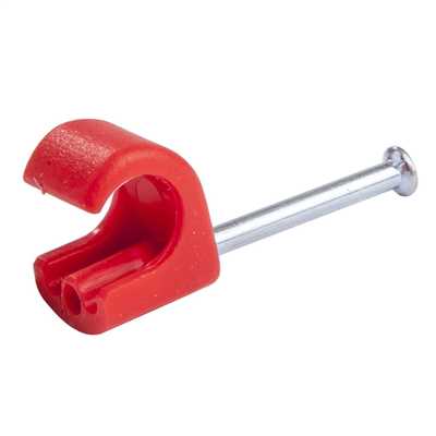 red cable clips