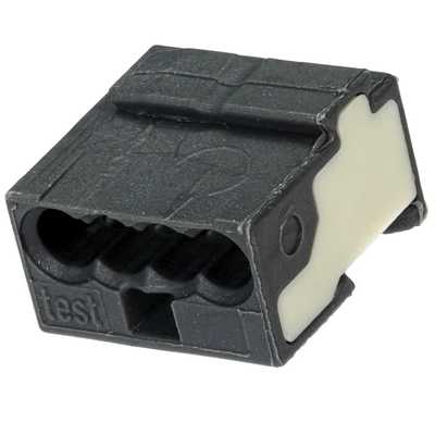 Wago Micro Push Wire Connector 4 Way Grey (Pack of 100) (243-204) | CEF