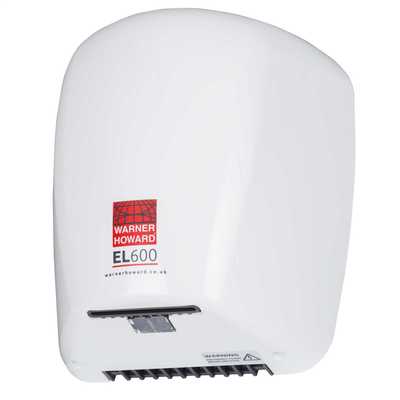 Warner Howard 600W EL600 Low Energy Automatic Hand Dryer White (091183 ...
