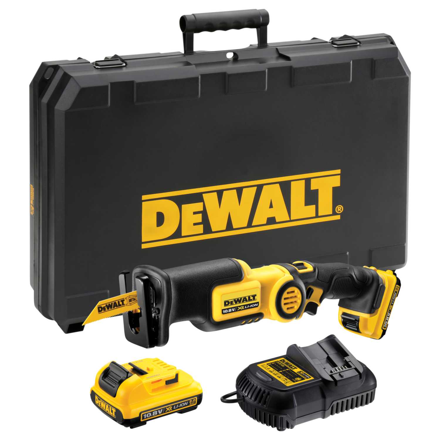 DeWALT 10.8V Compact Reciprocating Saw with 2 x 2.0Ah batteries