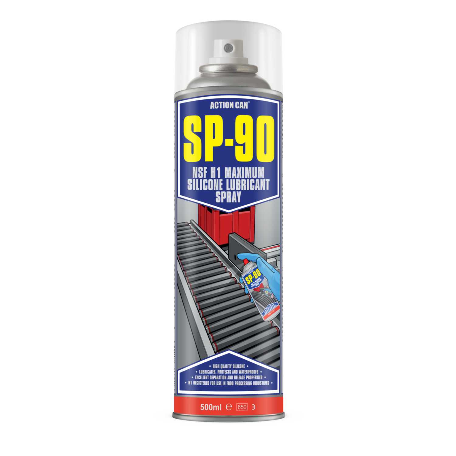 Action Can SP90 Aerosol Food Grade Dry Film Silicone Lubricant H1 500ml