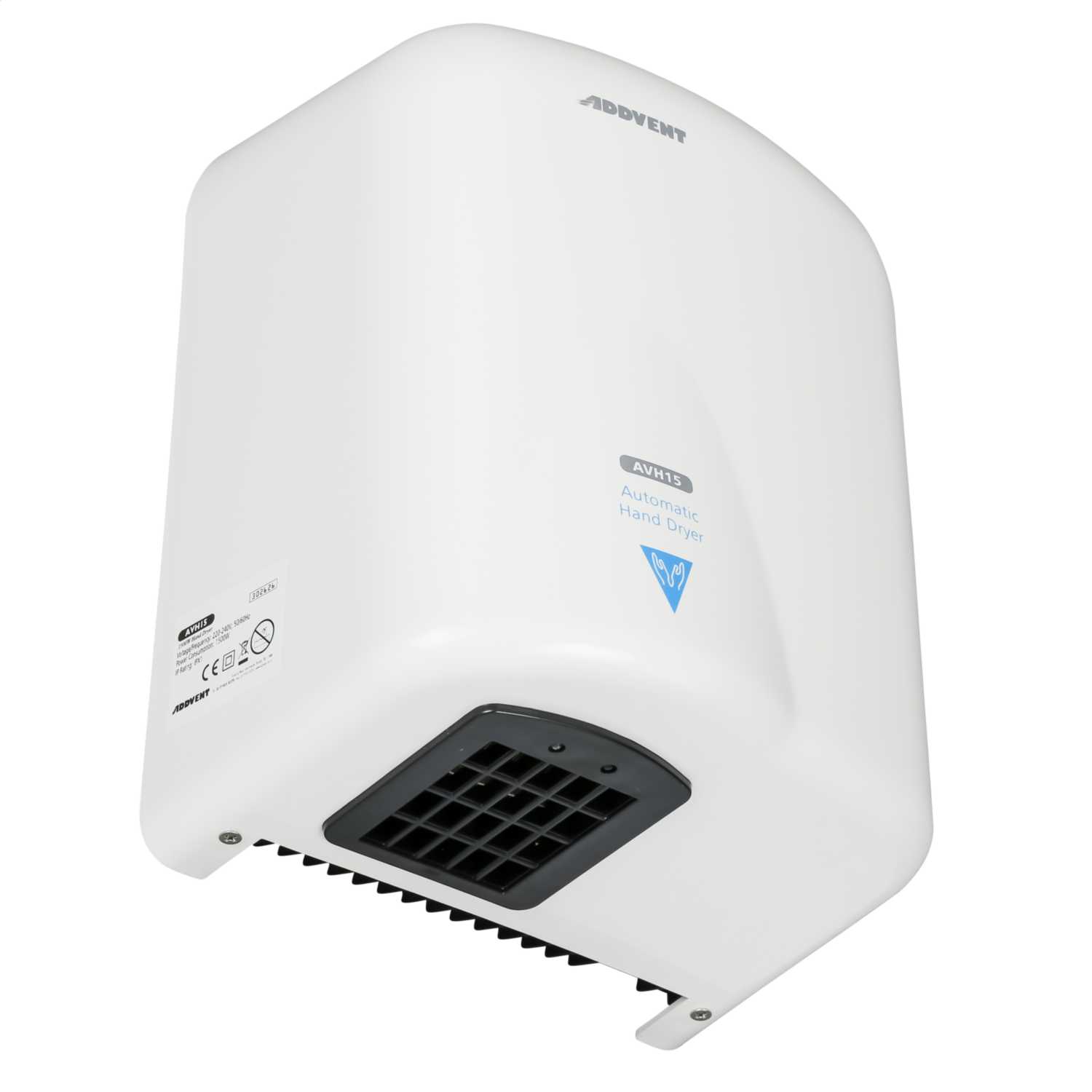 Addvent 1.5kW Automatic Hand Dryer White (AVH15) CEF