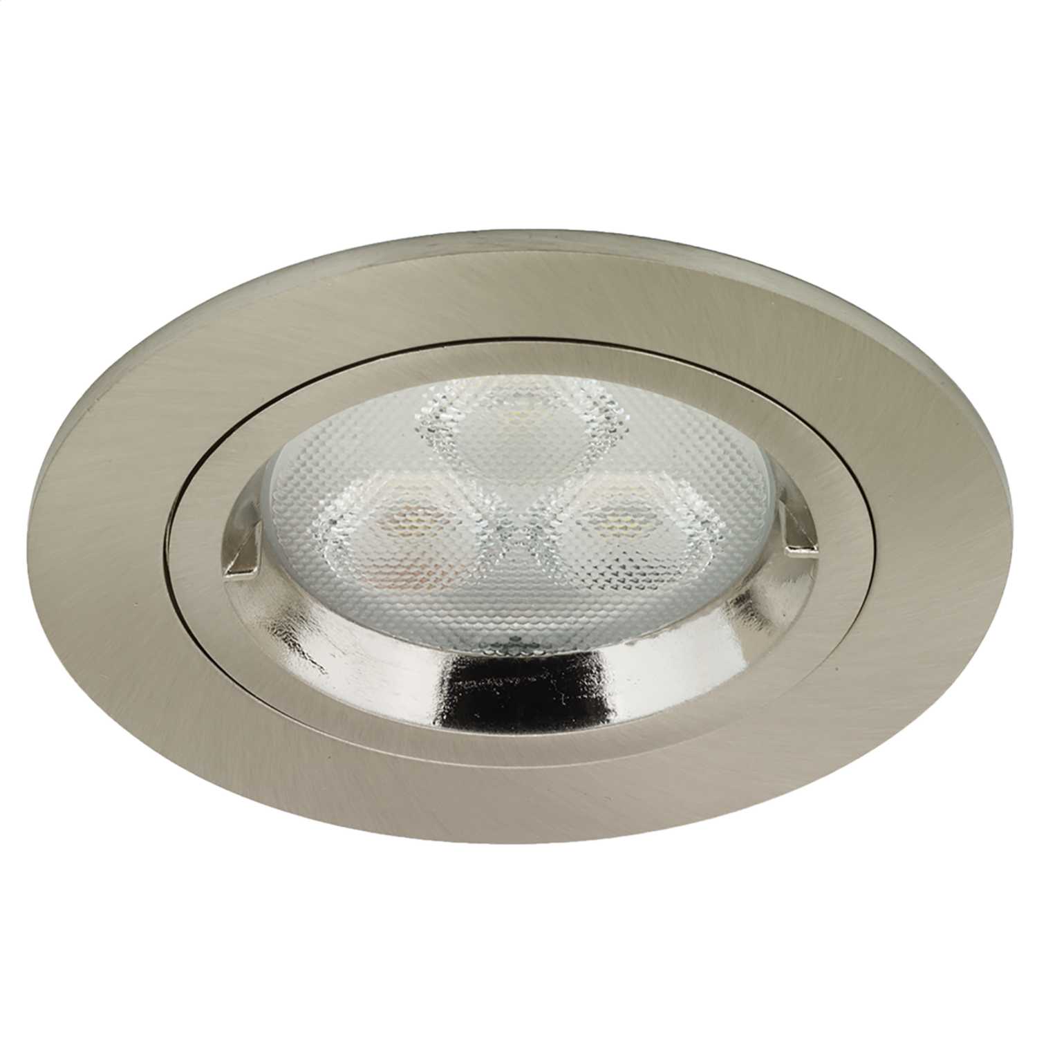Aurora EDLM™ PRO GU10 230V Fixed Lock Ring Downlight Satin Nickel (EN
