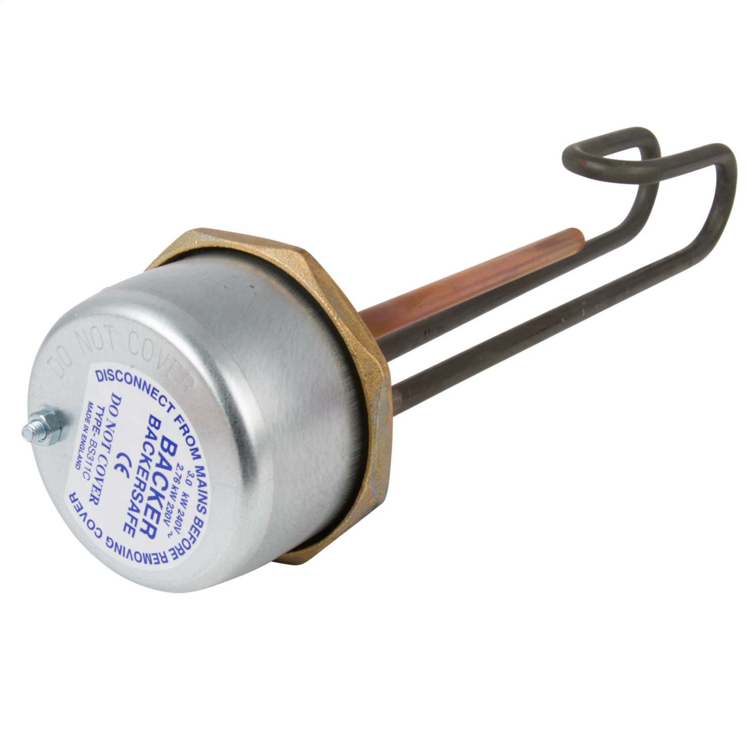 Backer 11" Anti Corrosive Immersion Heater with Thermostat (PACK 311C