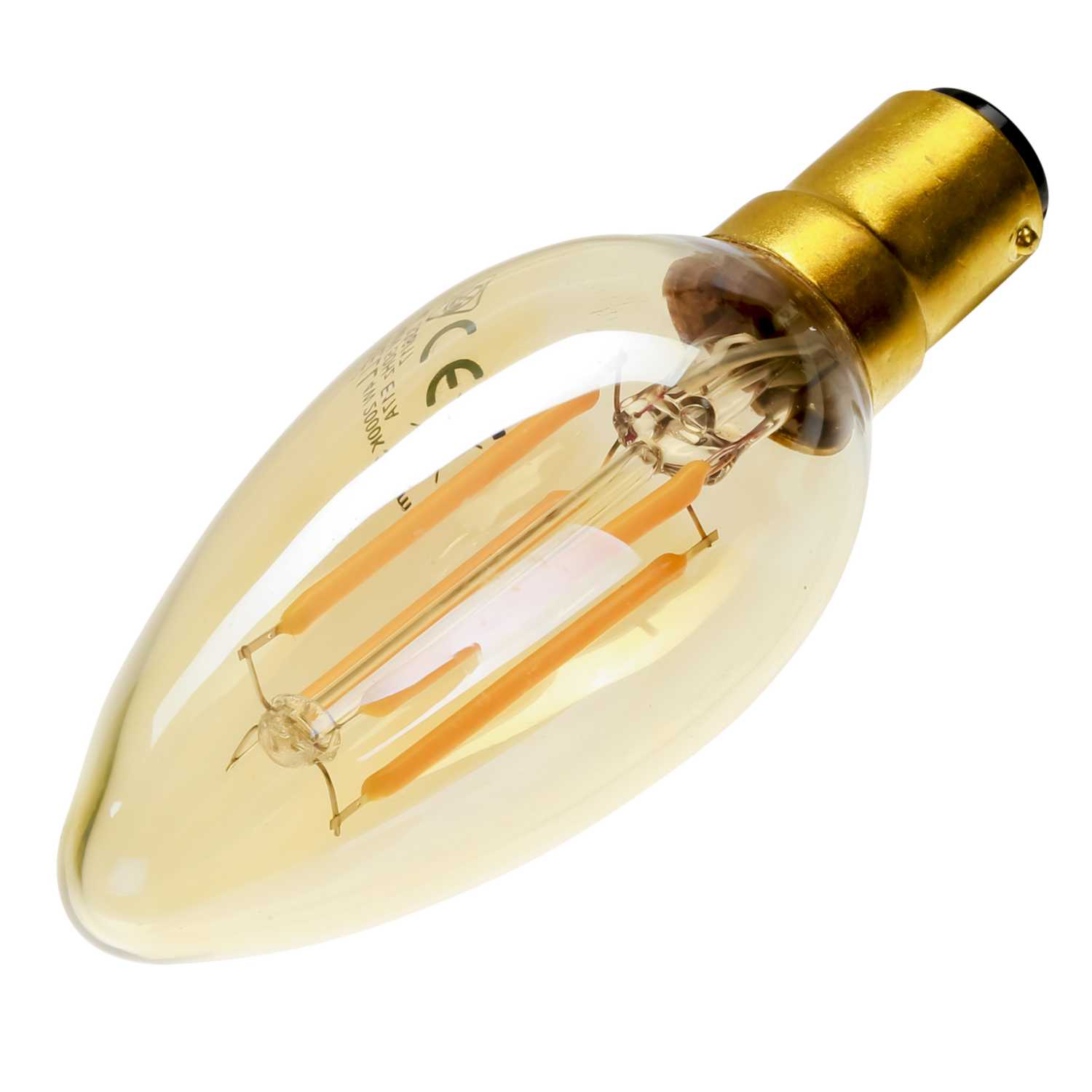 Bell 4W SBC LED Non Dimmable Vintage Candle Lamp Amber 2000K (01431) CEF