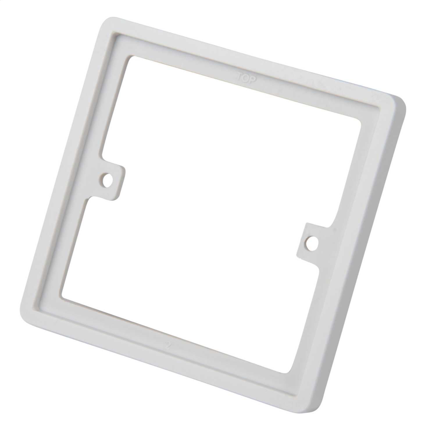 BG 1 Gang Square Spacer 10mm White Plate (817) CEF