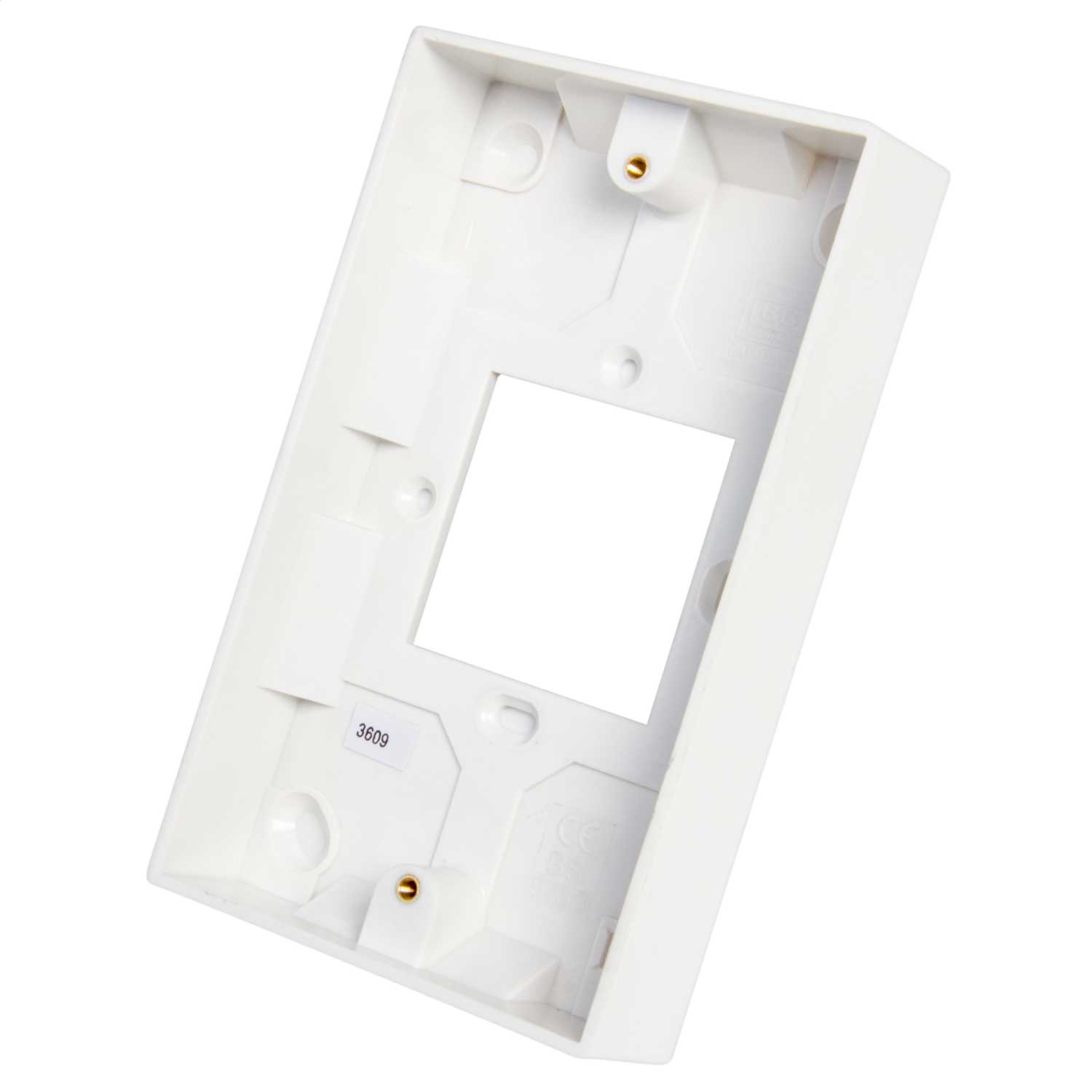 Bg 1 To 2 Gang Conversion Pattress Back Box 20mm White (910) 