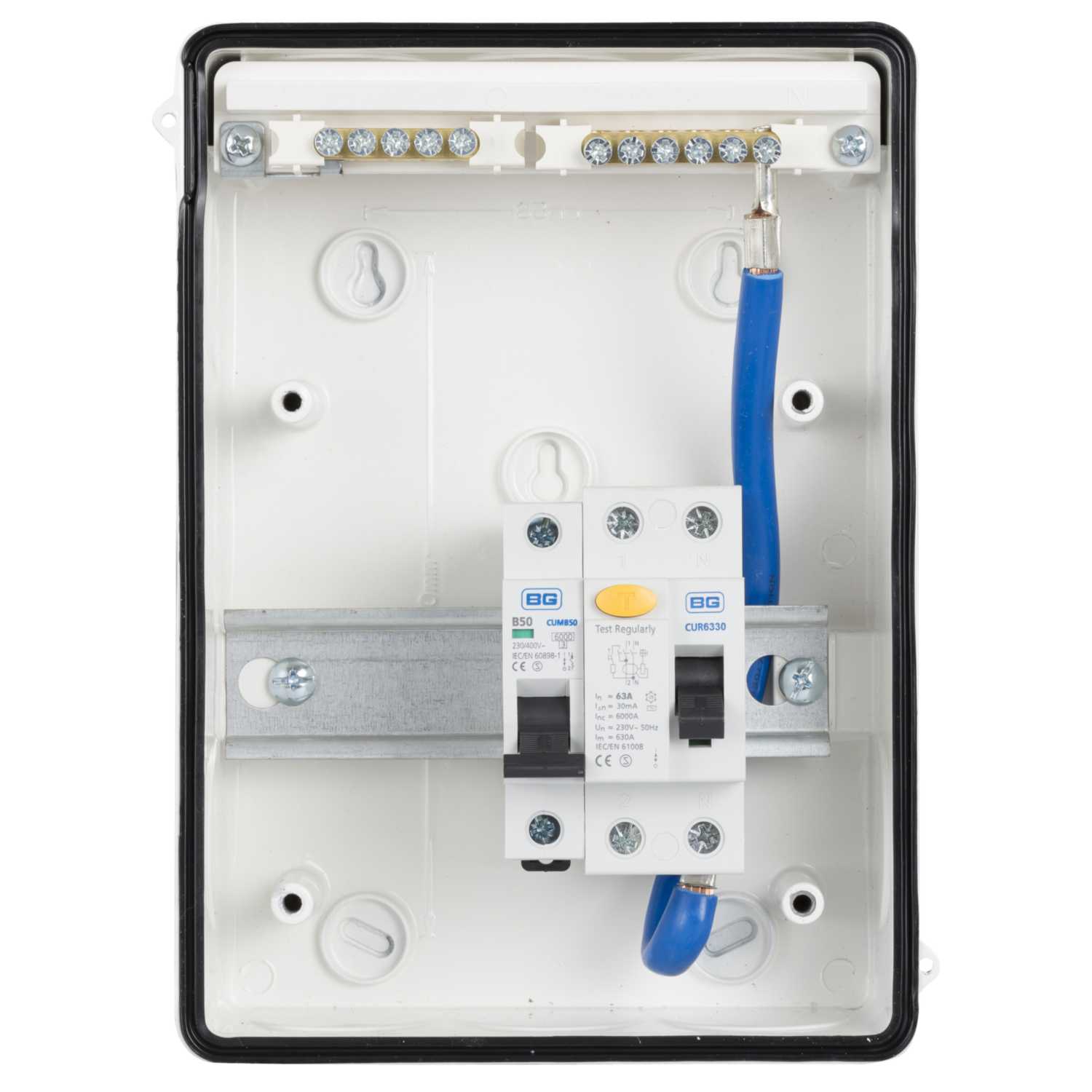 BG Metal Clad Shower Unit with 63A RCD and 50A MCB (CFSHOW1) CEF