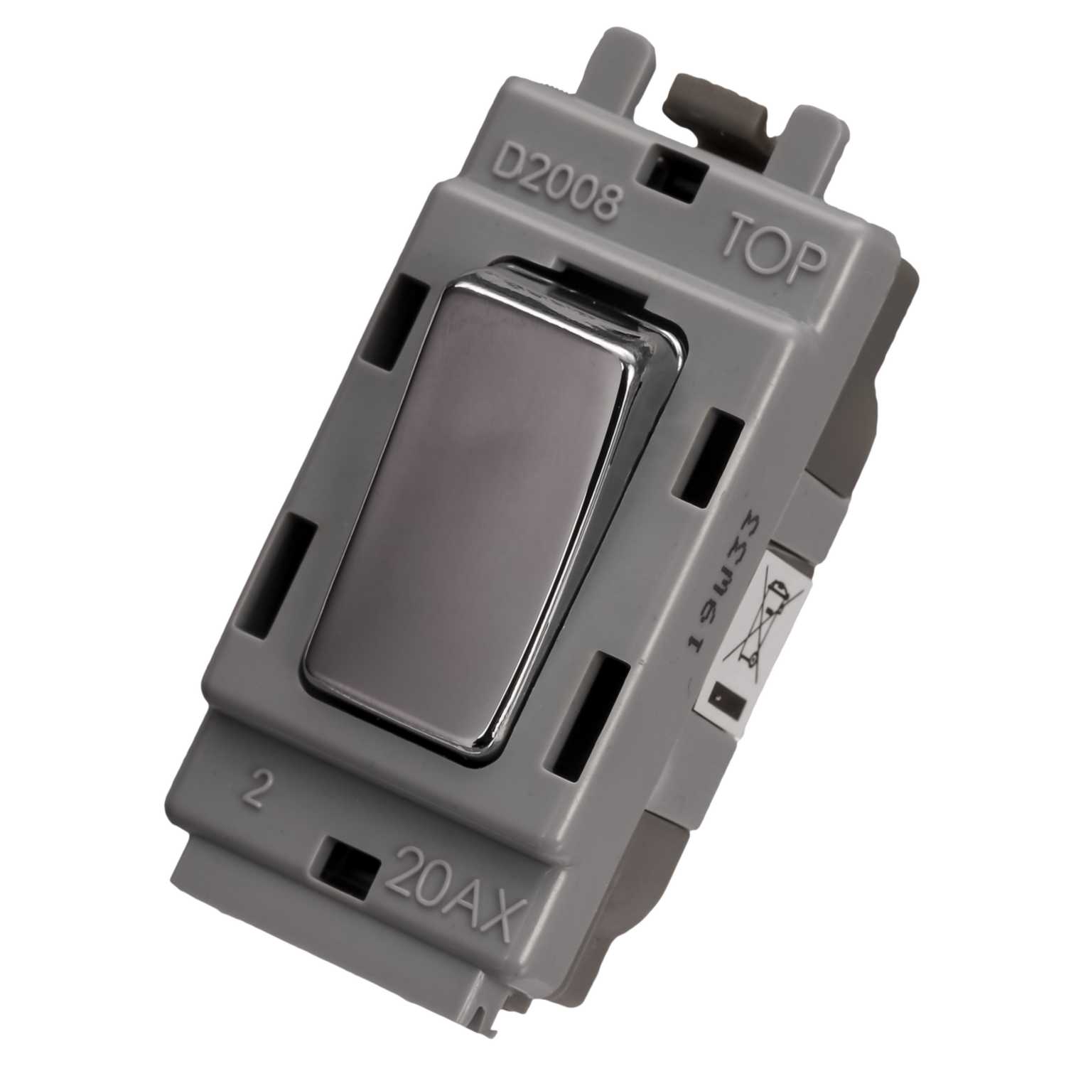 BG 20A Double Pole Grid Switch Polished Chrome (GPC30) CEF