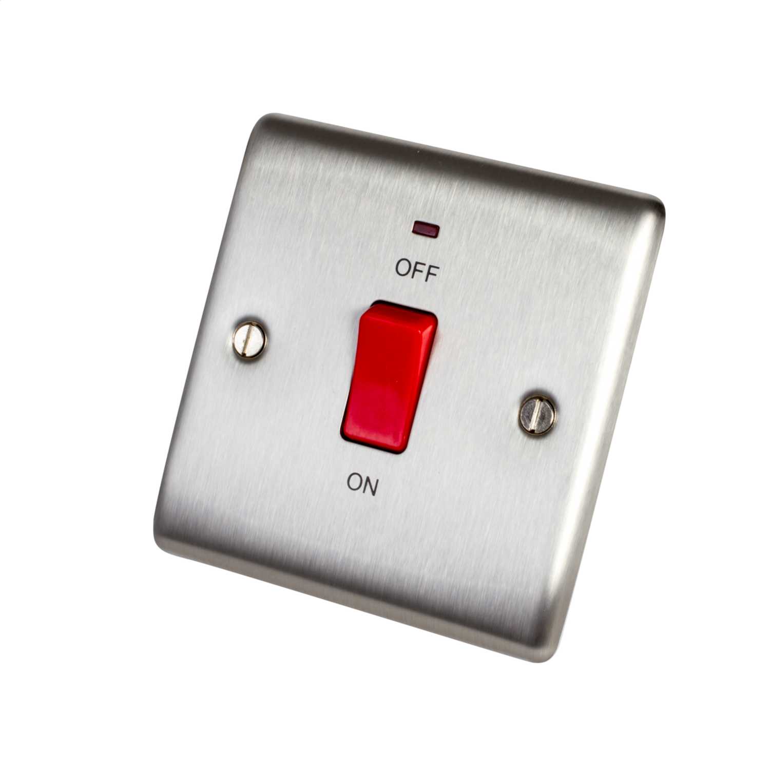 BG 45A DP 1 Gang Switch with Neon Brushed Steel (NBS74) | CEF
