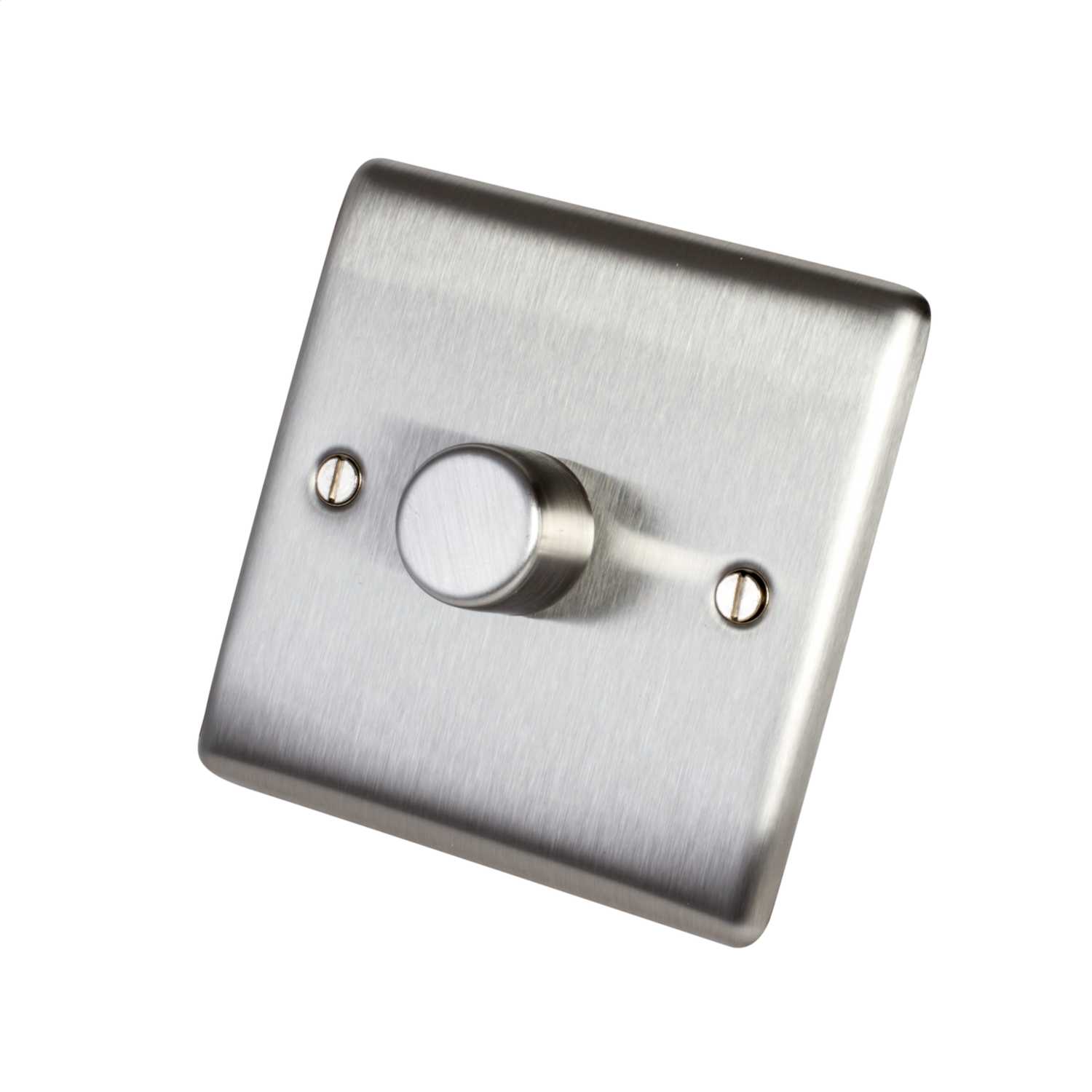 BG 400W 1 Gang 2 Way Dimmer Switch Brushed Steel (NBS81P) CEF