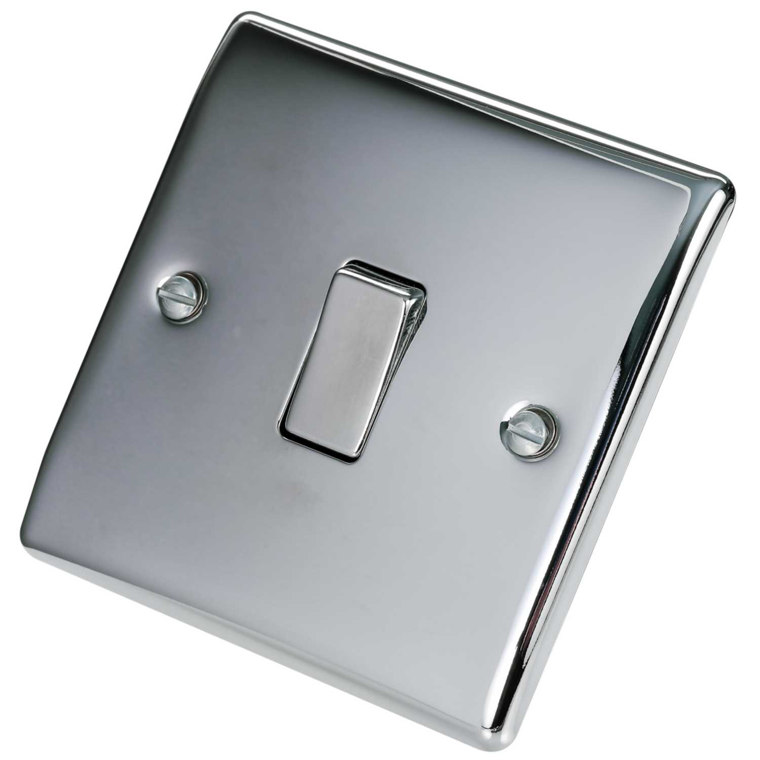 BG 10A 1 Gang 2 Way Light Switch Polished Chrome (NPC12) CEF