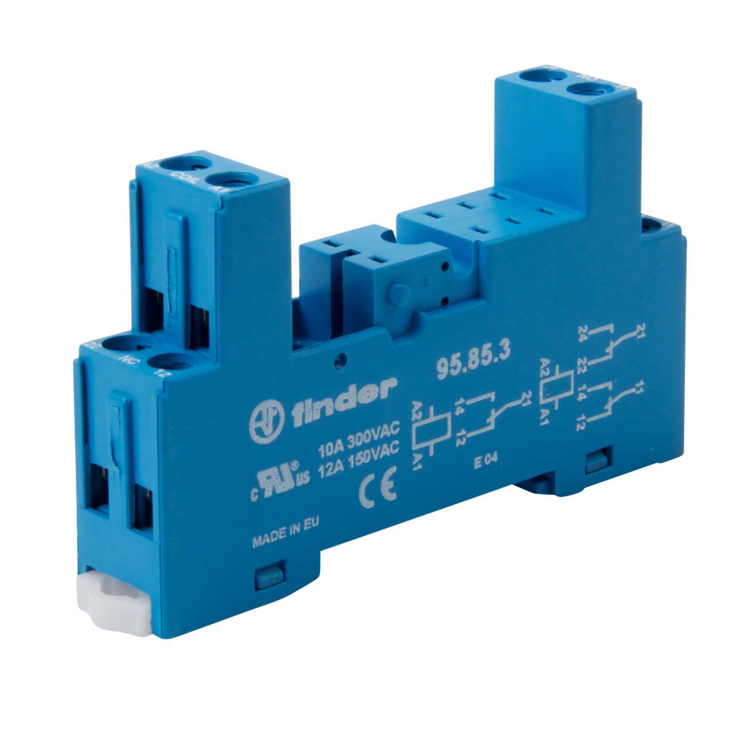 Finder 8 Pin Plug In Miniature Relay Base for 4052 / 4061 Relays (9585
