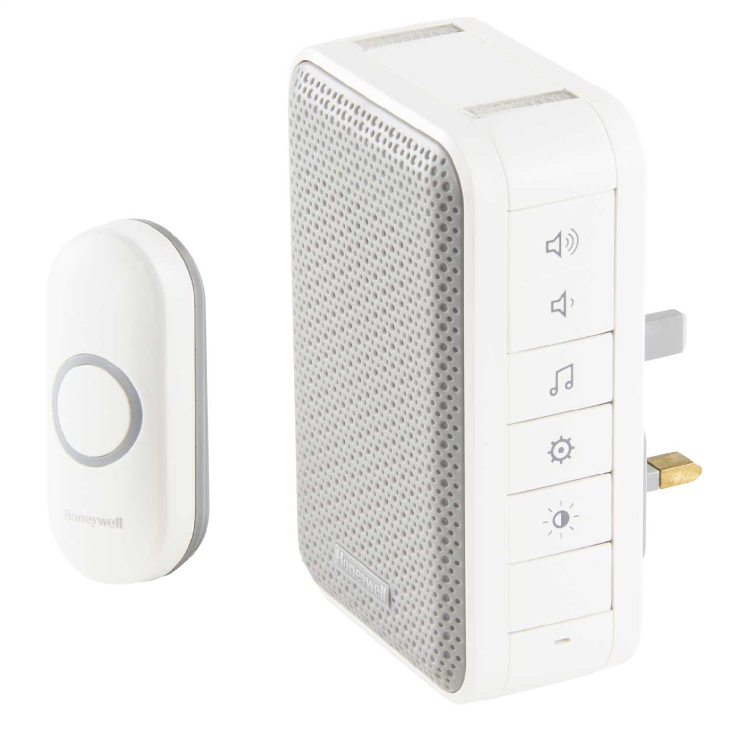 Honeywell 150m Wireless Plug In Door Chime Kit 6 Tunes LED White