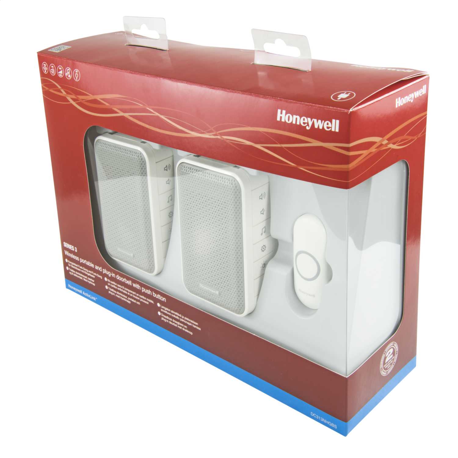 Honeywell 150m Wireless Home and Garden Door Chime Kit 2 Chimes 6 Tunes