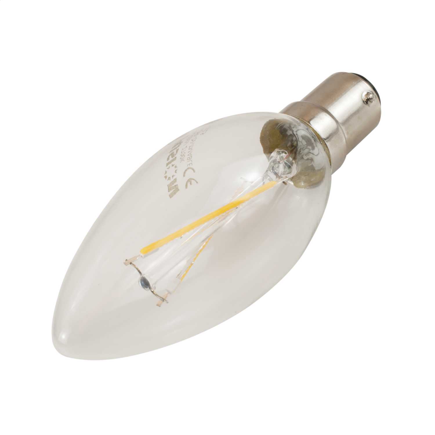 Fusion 2W SBC LED Dimmable Filament Candle Lamp 2700K (EDLED/FCAN1.8SBC