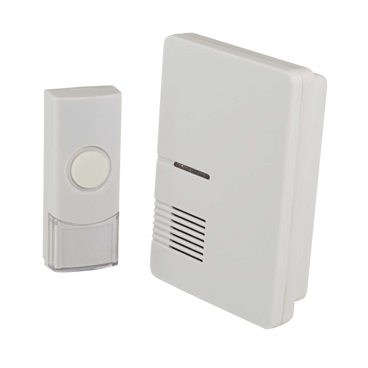 F4P 200m Wireless Door Chime and Bell Push 36 Melodies White (F4P