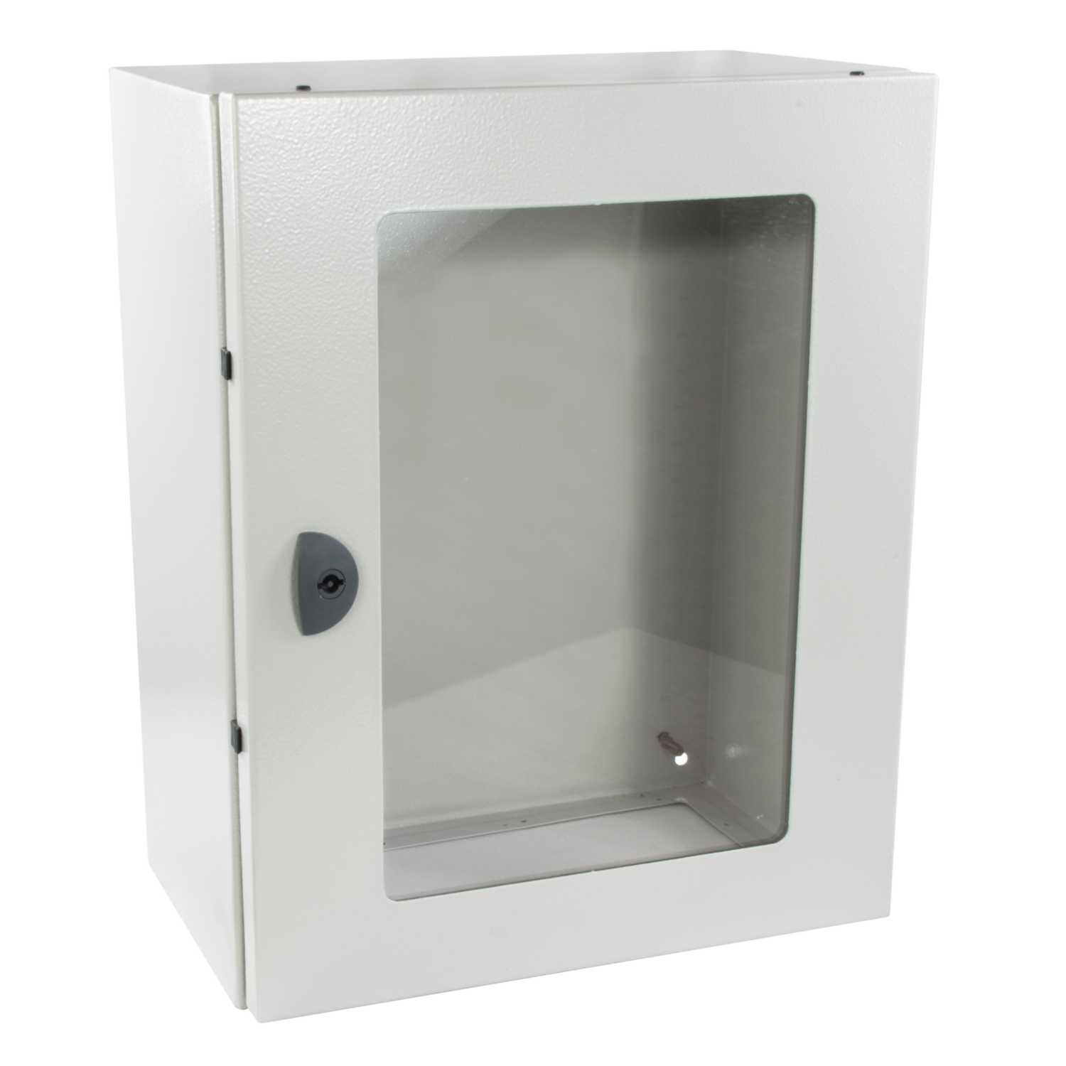 MCG 500mm x 400mm x 250mm Sheet Steel Enclosure with Plexi Door IP66