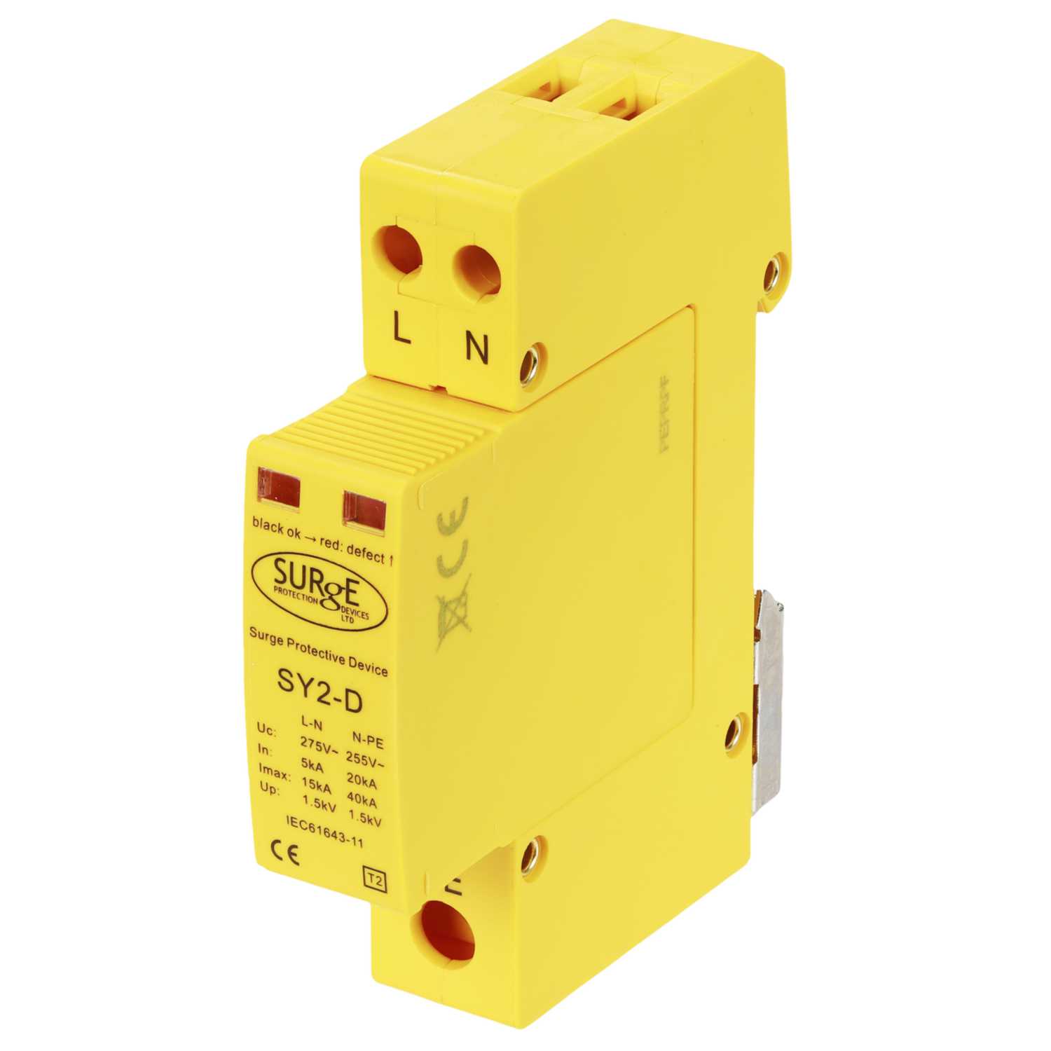 MCG 10kA 1 Module Single Pole Type 2+3 Surge Protector (SY2-D) | CEF