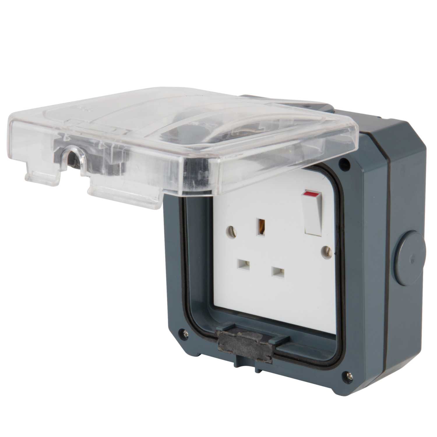 F4P 13A 1 Gang Single Switched Socket Weatherproof IP56 (WPIP56SSS/G) CEF